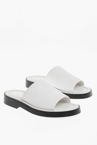 Ferragamo Open-toe Slip-on Slides In White