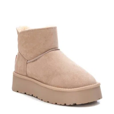 Xti Women's Winter Suede Booties In Beige In Beige