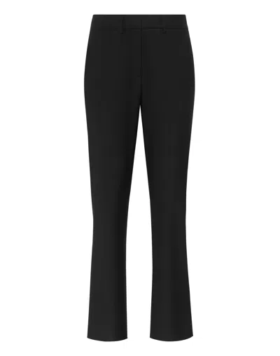 Philipp Plein Office Wool Tailored Trousers In Black