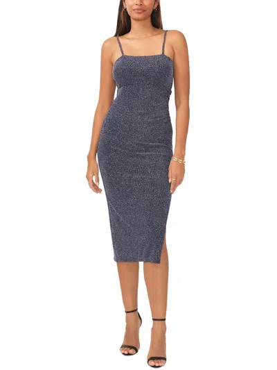 1.state Womens Glitter Ruched Sheath Dress In Multi