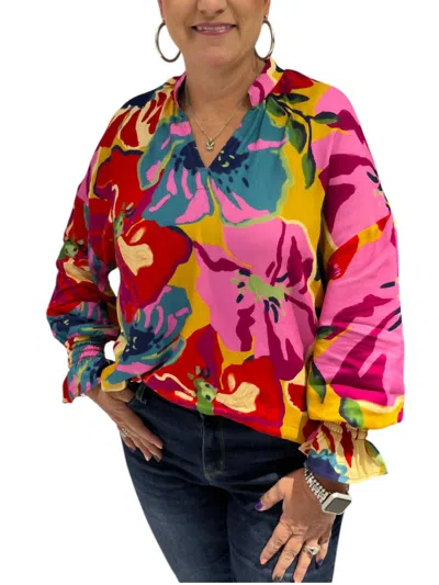 Boho Chic The Signature Crew Top In Multicolor In Multi