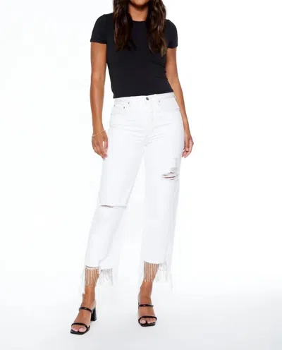 Blue Revival 90s Distressed Wide-leg Jeans In White
