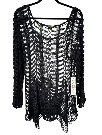 La Class Women's I'm No Stranger To The Sun Cover-up In Black In Black
