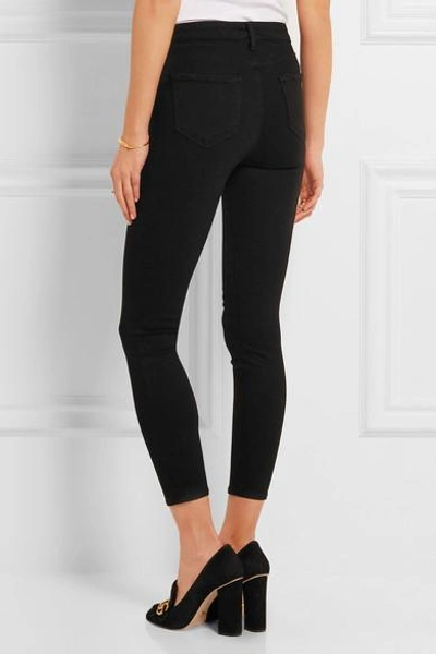 Shop L Agence The Margot Cropped Mid-rise Skinny Jeans