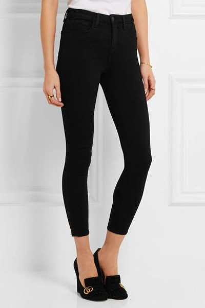 Shop L Agence The Margot Cropped Mid-rise Skinny Jeans