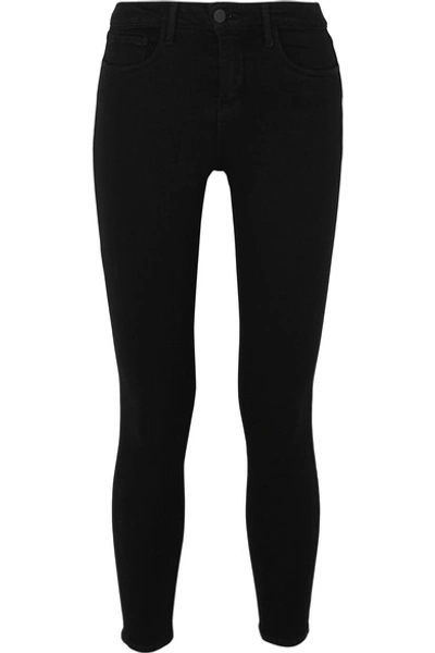 Shop L Agence The Margot Cropped Mid-rise Skinny Jeans