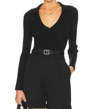 Lblc The Label Morse Bodysuit In Black In Black