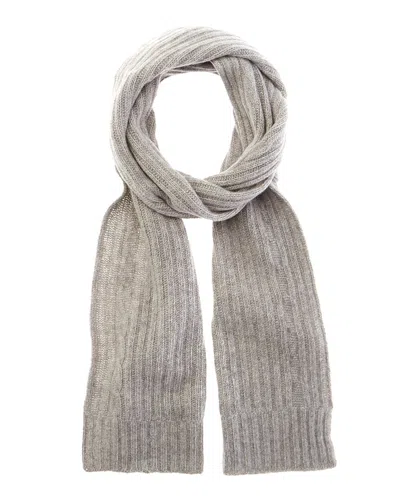 Portolano Cable Cashmere Scarf In Grey