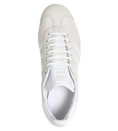 Shop Adidas Originals Gazelle Leather Sneakers In Off White