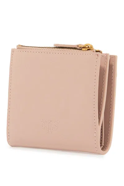 Shop Pinko Compact Leather Wallet In Black