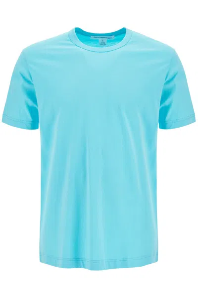 Shop Comme Des Garçons Shirt Cotton Crewneck T Shirt In Light Blue