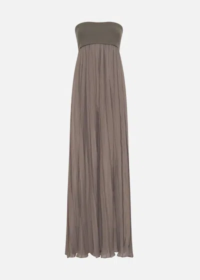 Malo Long Pleated Dress