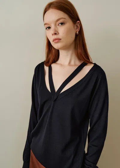 Malo Maglia Scollo V In Cashmere E Seta