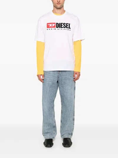 Diesel Essentials Man T-shirt White Size L Cotton