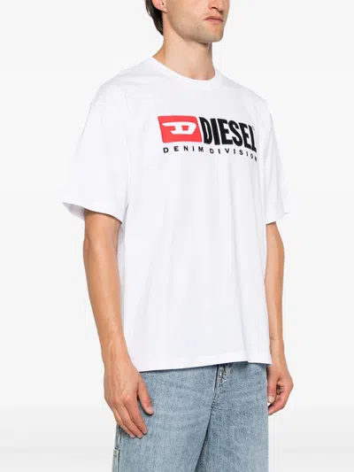 Diesel Essentials Man T-shirt White Size L Cotton
