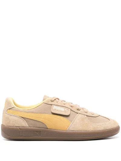 Puma Palermo Vintage Man Sneakers Sand Size 9 Textile Fibers In Neutral