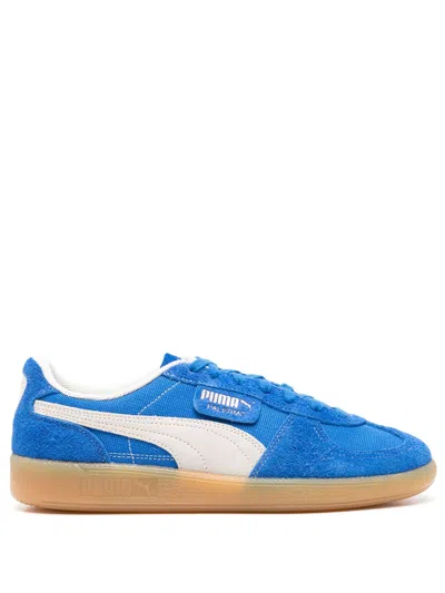 Puma Palermo Man Sneakers Bright Blue Size 9 Cow Leather