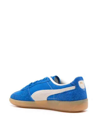 Puma Palermo Man Sneakers Bright Blue Size 9 Cow Leather