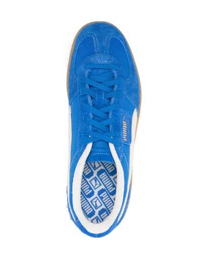 Puma Palermo Man Sneakers Bright Blue Size 9 Cow Leather