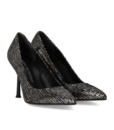 Shop Sergio Levantesi Musa Black Silver Pump