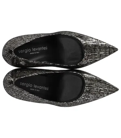 Sergio Levantesi Musa Black Silver Pump In Black