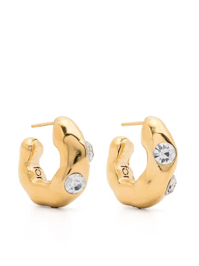Forte Forte Forte_forte Hoop Sculpture Earrings With Strass Accessories