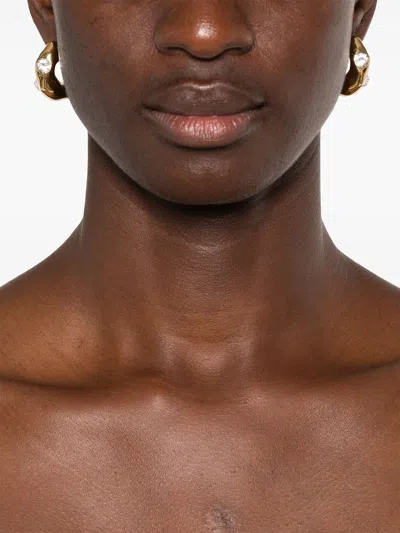 Forte Forte Forte_forte Hoop Sculpture Earrings With Strass Accessories