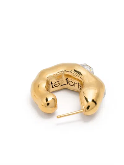 Forte Forte Forte_forte Hoop Sculpture Earrings With Strass Accessories