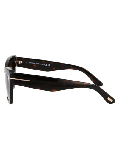 Tom Ford Womens Brown Tr001312 Ft0871 Cat-eye Tortoiseshell Acetate Sunglasses