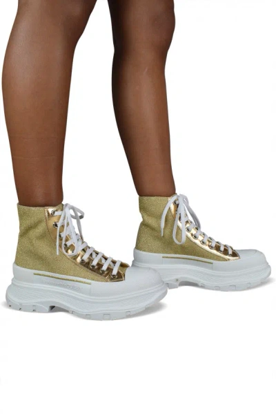 Alexander Mcqueen Sneakers Tread Slick In Yellow