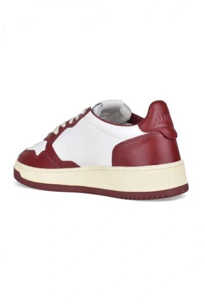 Autry Low Leather Sneakers Panelled Design In White