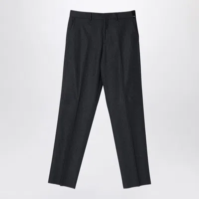 Fendi Grey Cashmere Trousers Men In Green