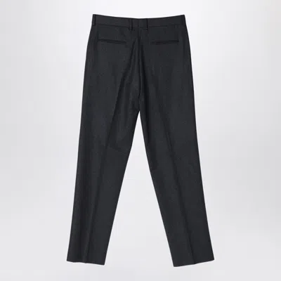 Fendi Grey Cashmere Trousers Men In Green