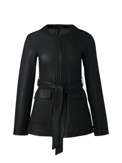Iris Setlakwe Women's Perforated Leather Jacket In Black In Black