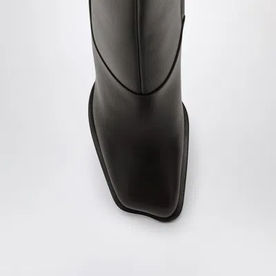 Loewe Two-tone Leather Onda Ankle Boots In Black