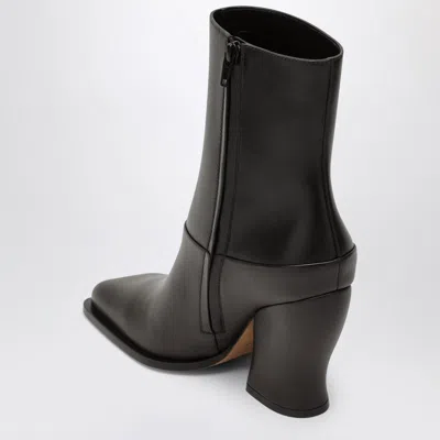 Loewe Two-tone Leather Onda Ankle Boots In Black