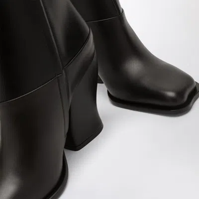 Loewe Two-tone Leather Onda Ankle Boots In Black