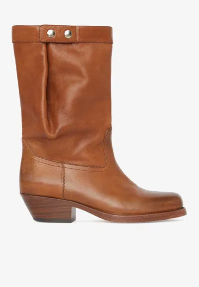 Isabel Marant Ademe Havana Biker Boot In Brown