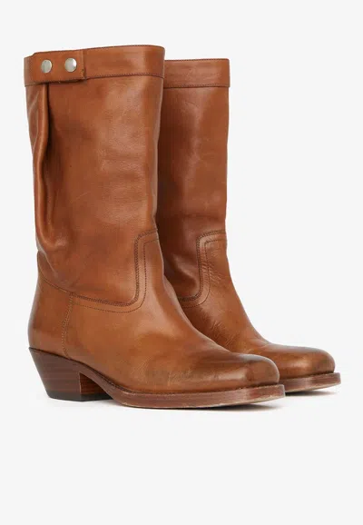 Isabel Marant Ademe Havana Biker Boot In Brown
