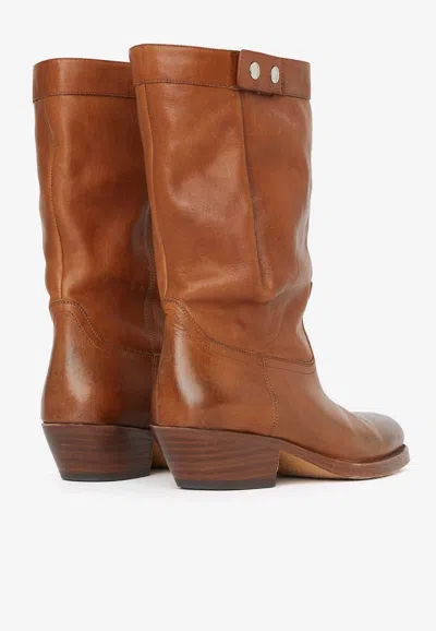 Isabel Marant Ademe Havana Biker Boot In Brown