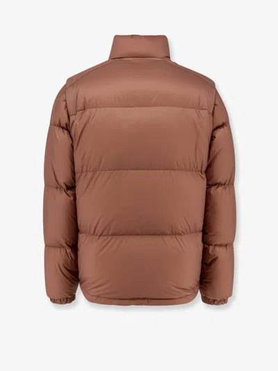 Moncler "verone 1" Reversible Crop Down Jacket In Brown