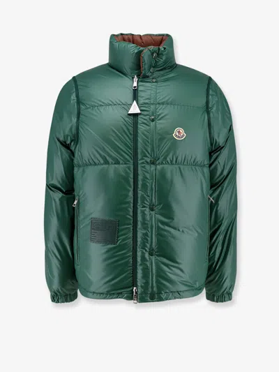 Moncler "verone 1" Reversible Crop Down Jacket In Brown