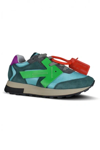 Off-white Green Arrow Runner Rubber Sneaker In Multicolor