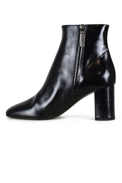 Saint Laurent Lou Ankle Boots In Black