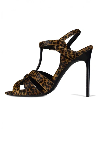 Saint Laurent Women Tribute Sandals In Brown