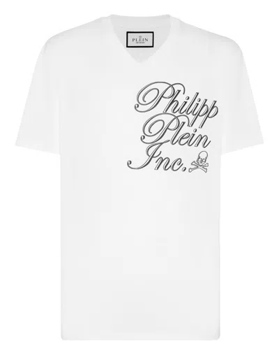 Philipp Plein Logo-print Cotton T-shirt In White