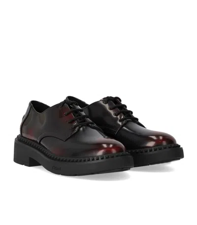 Ash Mercury Black/burgundy Lace-up Shoe In Black