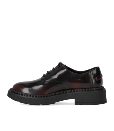 Ash Mercury Black/burgundy Lace-up Shoe In Black