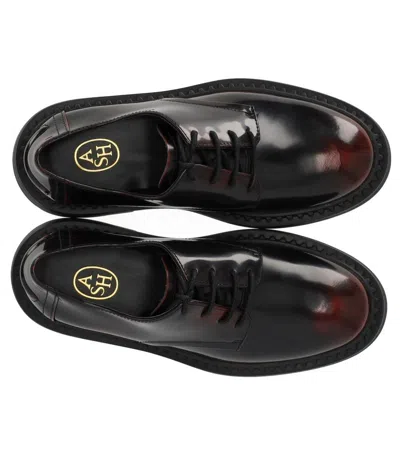 Ash Mercury Black/burgundy Lace-up Shoe In Black