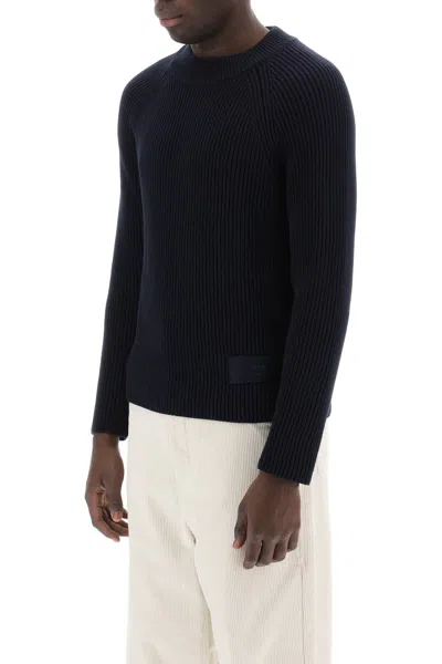 Shop Ami Alexandre Matiussi Cotton Wool Crewneck Sweater